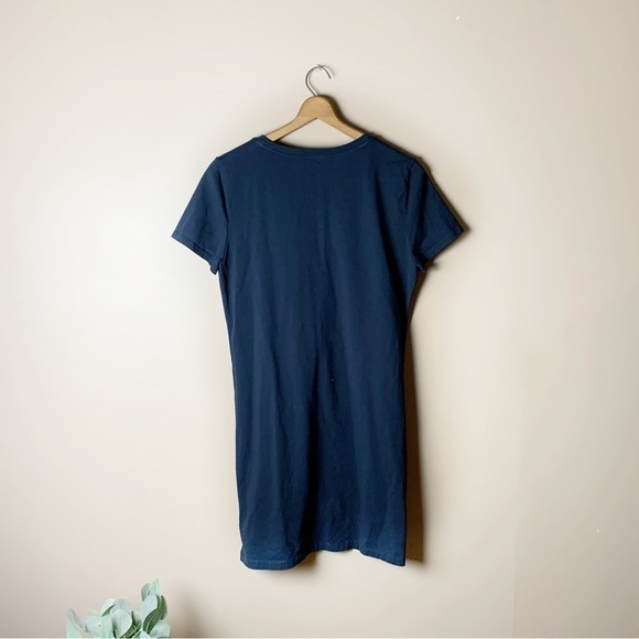 [Tommy Hilfiger] Navy Blue Red & White Striped Detail Short Sleeve Casual Dress - Picture 7 of 9